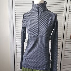 Columbia Black and Gray Striped Pullover